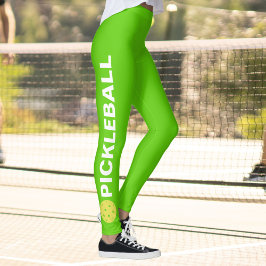 Legging Texto Personalizado da Bola Amarela legal de Leggi
