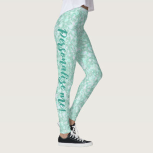 Legging TEXTO PERSONALIZADO DA Glitter Azul Cristal Molhad