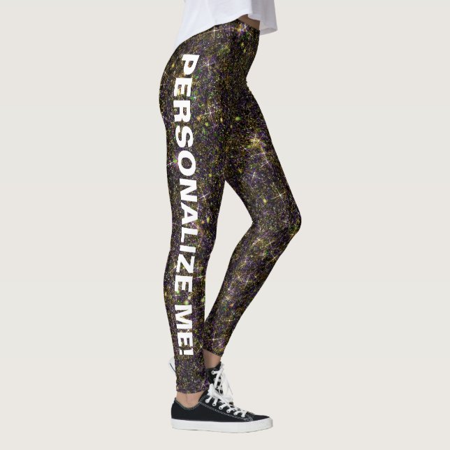 Legging TEXTO PERSONALIZADO DO Cavern Brown Jewel Glitter (Direita)