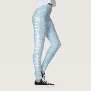 Legging TEXTO PERSONALIZADO DO Lago de inverno Leve Aqua A