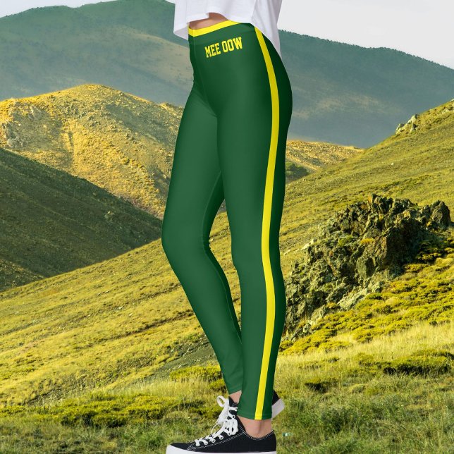 Legging Texto Personalizado Gata Mãe Fofa Listras Verde Am (Criador carregado)