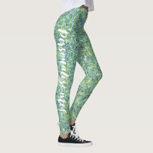 Legging TEXTO PERSONALIZADO Glam Aqua Citron Green Mermaid