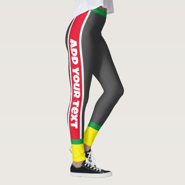 Legging Texto personalizado l Elegante exercício de captur (Direita)