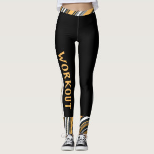 Legging Texto personalizado l padrão de Abstrato l Workout