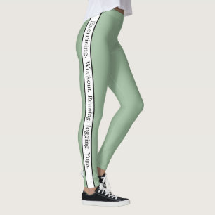 Legging Texto personalizado l Semelhante ao verde do sábio