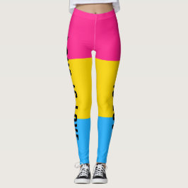 Legging Texto Personalizado LGBT Bandeira Pansexual Arco-Í