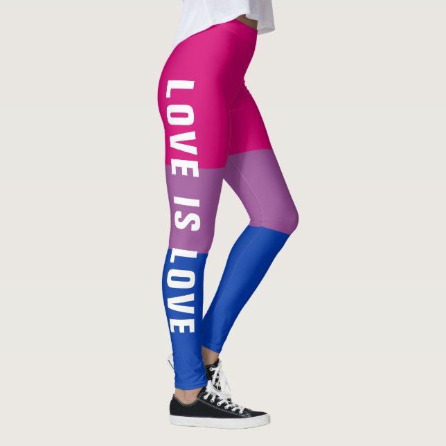 Legging Texto Personalizado Sinalizador do Orgulho Bissexu (Direita)