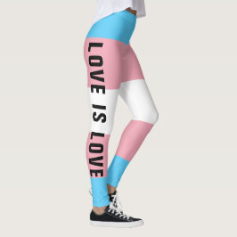 Legging Texto Personalizado Sinalizador do Orgulho Transgê