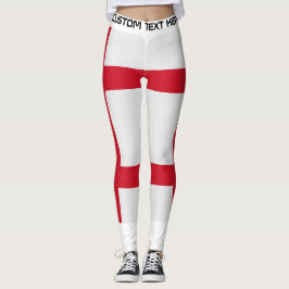 Legging Texto Personalizado Torcedor de Futebol Inglaterra