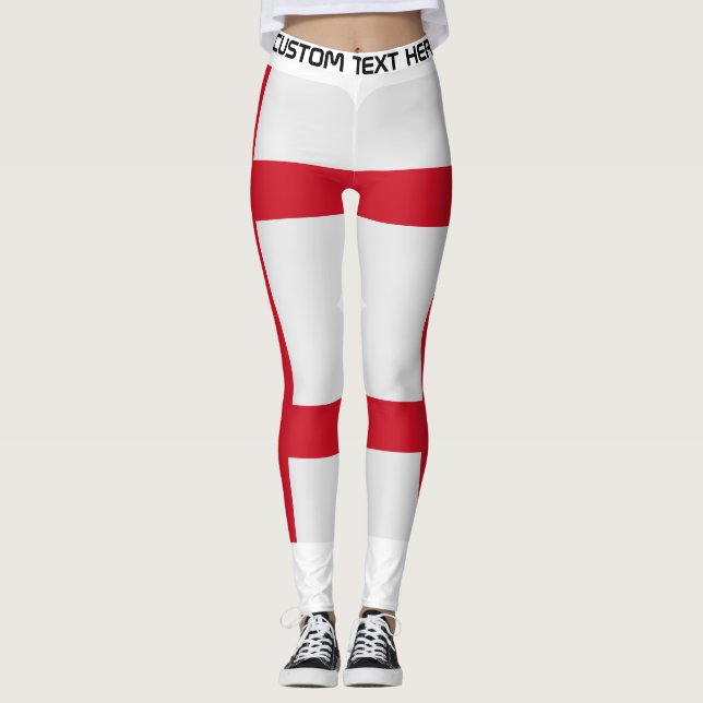 Legging Texto Personalizado Torcedor de Futebol Inglaterra (Frente)