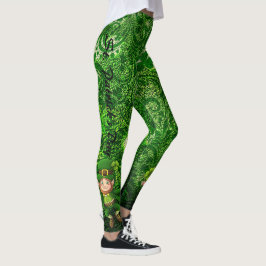 Legging Texto Personalizar Dia de São Patrício Verde