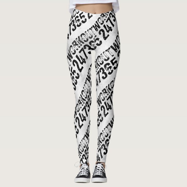 Legging Texto riscado vestido Workout 247365 rústico (Frente)
