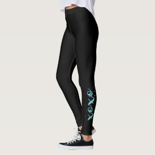Legging Texto Turquoise do xoxo Legal Preto Único
