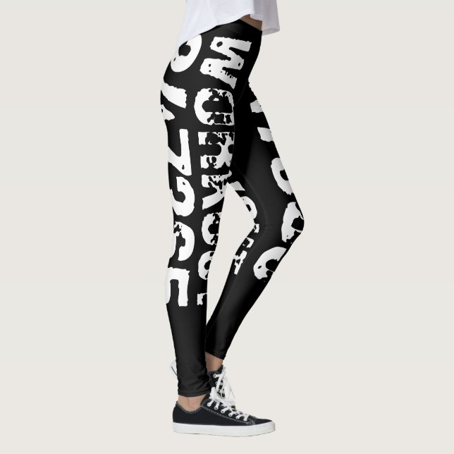Legging Texto vestido e arranhado Workout 247365 branco (Direita)
