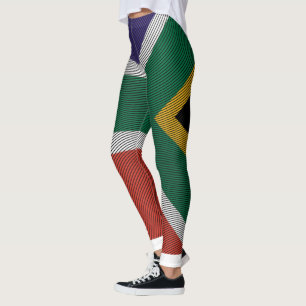 Legging Textura : Assassinato de Bandeiras da África do S