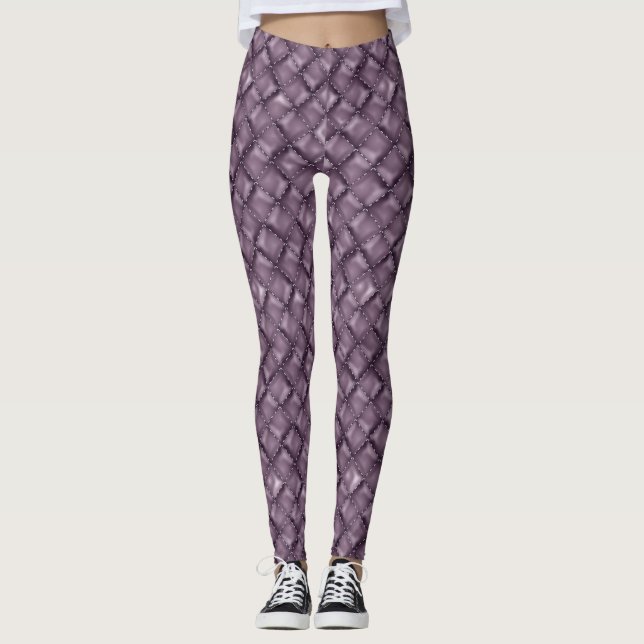 Legging Textura brilhante de couro (Frente)