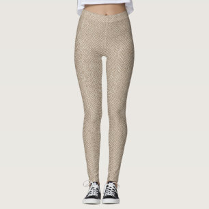 Legging Textura Clássica De Arenque De Osso