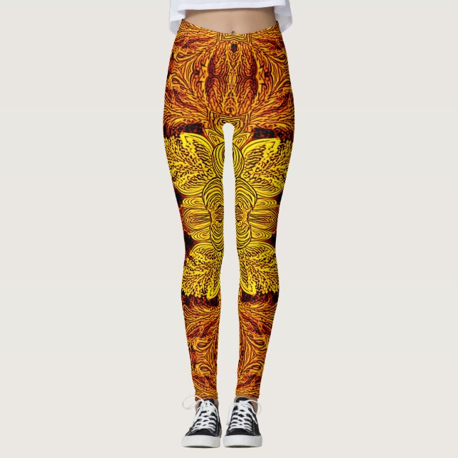 Legging Textura clássica multicolorido "Ratti_Creative_Art (Frente)