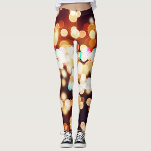 Legging Textura Colorida de Abstrato Bokeh
