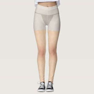 Legging Textura da Pele com Perfurações