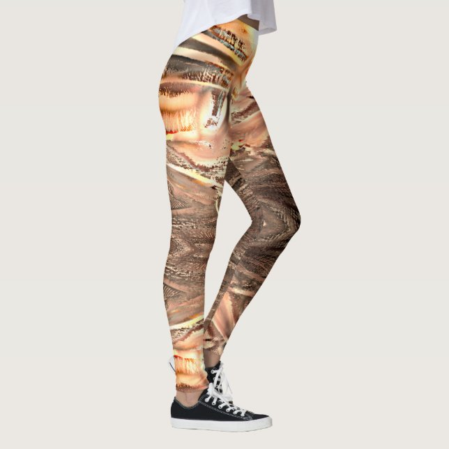 Legging Textura de coral e recorte digital muito rugoso (Direita)