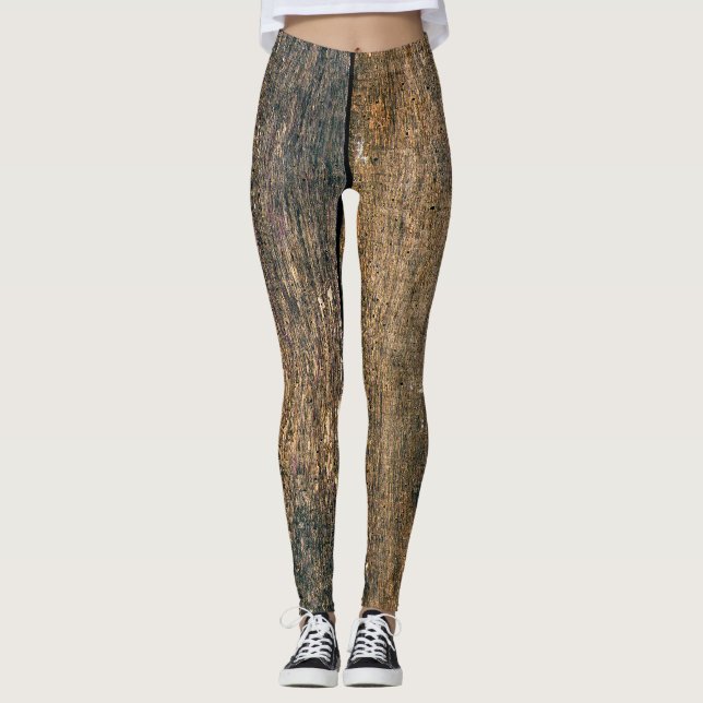 Legging Textura de madeira (Frente)