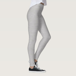 Legging Textura de Metal Prateado Polido Premium