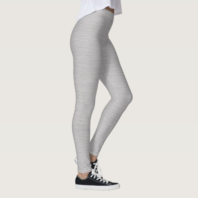 Legging Textura de Metal Prateado Polido Premium (Direita)