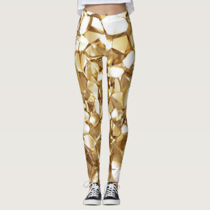 Legging Textura de ouro de abstrato de 3D.