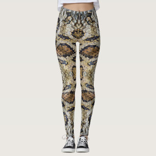 Legging Textura de padrão de pele de cobra
