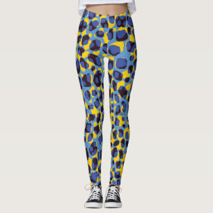 Legging Textura de pele de chita, impressão animal perfeit