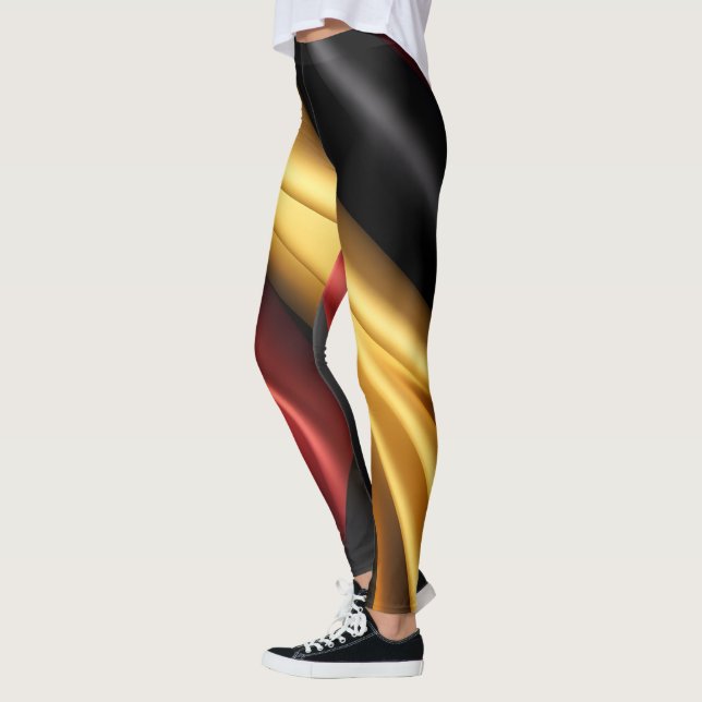 Legging Textura de seda com bandeira da Alemanha (Esquerda)