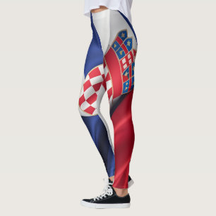 Legging Textura de seda da bandeira da Croácia