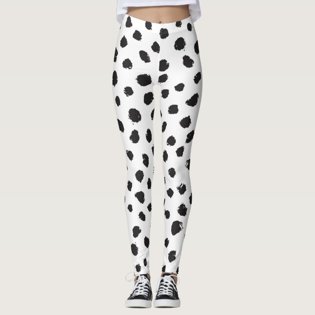 Legging Textura do Leopardo: Padrão Sem Semente Vintage. (Frente)