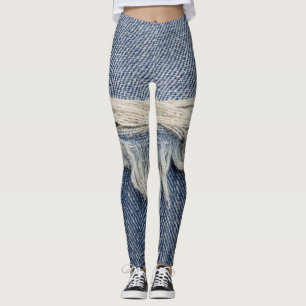 Legging Textura dos jeans riscada, fundo do na moda.