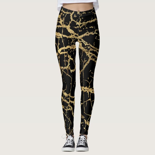 Legging Textura Dourada de borbulhamento: Elemento Design  (Frente)