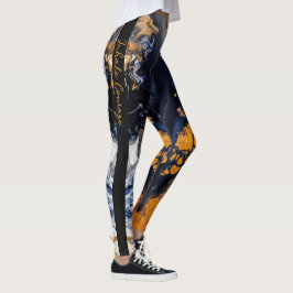 Legging Textura Dourada e brilhante do mármore Esculpida S
