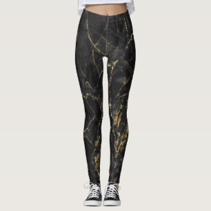 Legging Textura Dourada em fundo preto