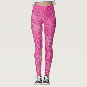 Legging Textura elegante de bolor cor-de-rosa abstrato mod