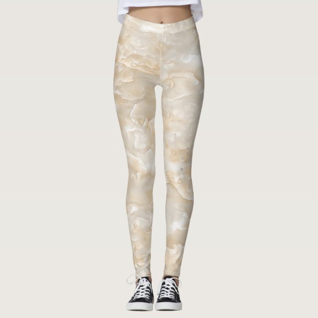Legging Textura em mármore com tendências bonitas (Frente)
