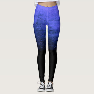 Legging Textura Envelhecida Ombré Preta - Índigo