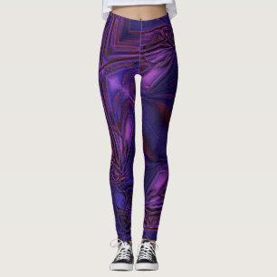 Legging Textura esmaecida de azul a roxo e arranhões digit