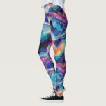 Legging Textura estética colorida do arco-íris agitada com<br><div class="desc">Arco-íris estético colorido agata com textura brilhante padrão perfeito.</div>