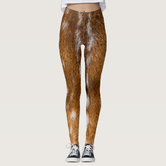 Legging Textura manchada da pele dos cervos