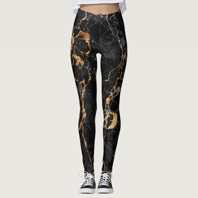 Legging Textura Marble: Superfície Elegante Da Pedra. (Frente)