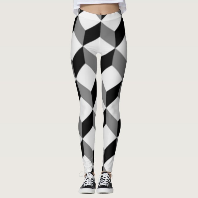 Legging Textura metálica prateada design têxtil 3D (Frente)