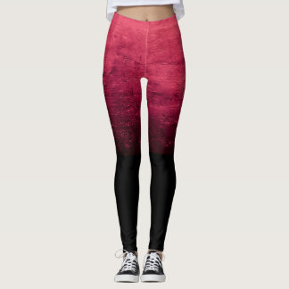 Legging Textura Ombre Preta Envelhecida - Vermelho