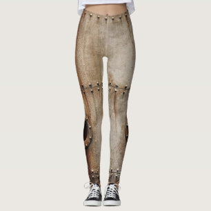 Legging Textura Rivets de Metais Russos Naufrágios