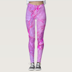 Legging Textura rosa de mármore, efeito mármore