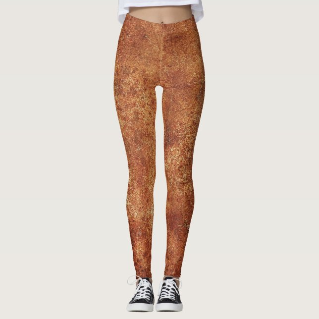 Legging Textura Rústica de Velho Grunge (Frente)
